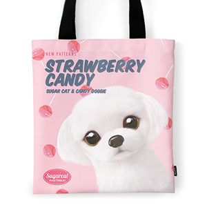 Doori’s Strawberry Candy New Patterns Tote Bag