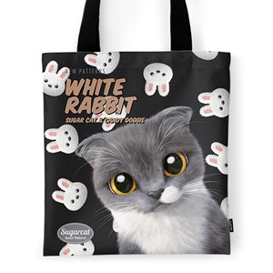 Fran’s White Rabbit New Patterns Tote Bag