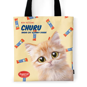 Raon the Kitten’s Churu New Patterns Tote Bag