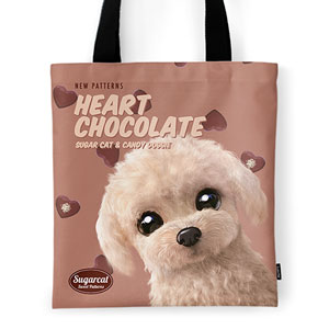 Renata the Poodle’s Heart Chocolate New Patterns Tote Bag