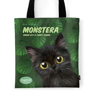 Ruru the Kitten’s Monstera New Patterns Tote Bag
