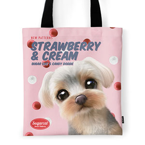 Sarang the Yorkshire Terrier’s Strawberry &amp; Cream New Patterns Tote Bag