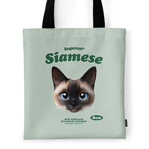 Bom the Siamese TypeFace Tote Bag