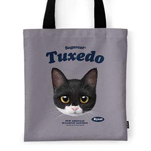 Byeol the Tuxedo Cat TypeFace Tote Bag