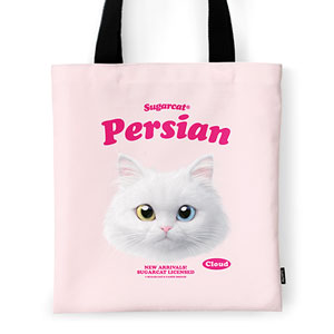 Cloud the Persian Cat TypeFace Tote Bag