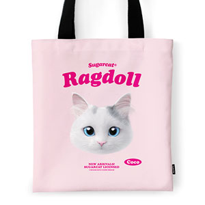 Coco the Ragdoll TypeFace Tote Bag