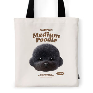 Cola the Medium Poodle TypeFace Tote Bag