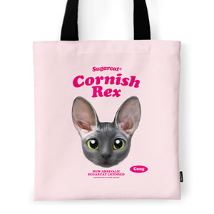 Cong the Cornish Rex TypeFace Tote Bag