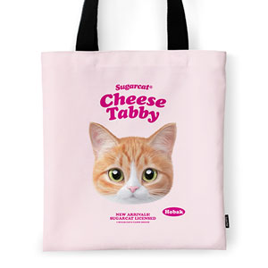 Hobak the Cheese Tabby TypeFace Tote Bag