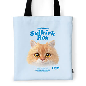 Hodu the Selkirk Rex TypeFace Tote Bag