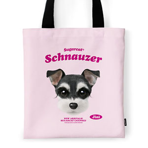 Jini the Schnauzer TypeFace Tote Bag