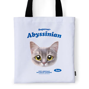 Leo the Abyssinian Blue Cat TypeFace Tote Bag