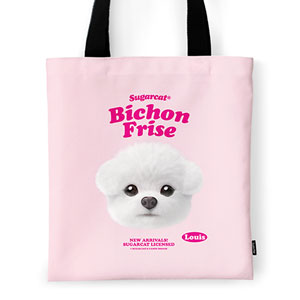 Louis the Bichon Frise TypeFace Tote Bag