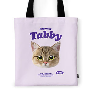 Lulu the Tabby cat TypeFace Tote Bag