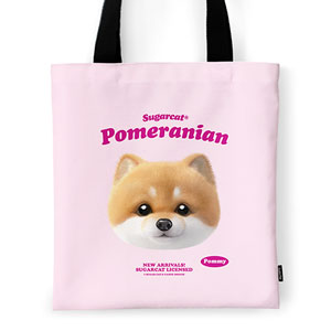 Pommy the Pomeranian TypeFace Tote Bag