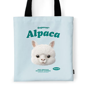 Angsom the Alpaca TypeFace Tote Bag
