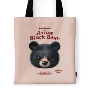 Bandal the Aisan Black Bear TypeFace Tote Bag