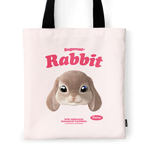 Daisy the Rabbit TypeFace Tote Bag