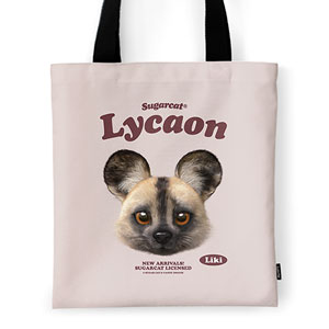Liki the Lycaon TypeFace Tote Bag
