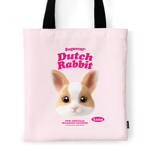 Luna the Dutch Rabbit TypeFace Tote Bag
