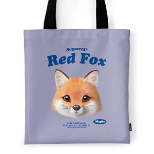 Maple the Red Fox TypeFace Tote Bag