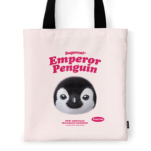 Peng Peng the Baby Penguin TypeFace Tote Bag