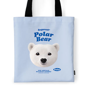 Polar the Polar Bear TypeFace Tote Bag