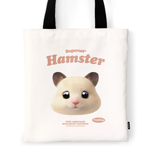 Pudding the Hamster TypeFace Tote Bag