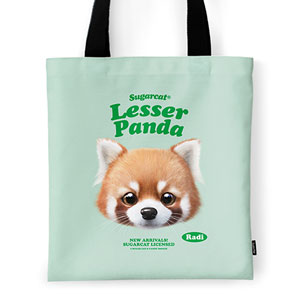 Radi the Lesser Panda TypeFace Tote Bag