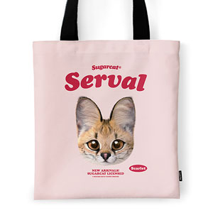 Scarlet the Serval TypeFace Tote Bag