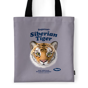 Tigris the Siberian Tiger TypeFace Tote Bag