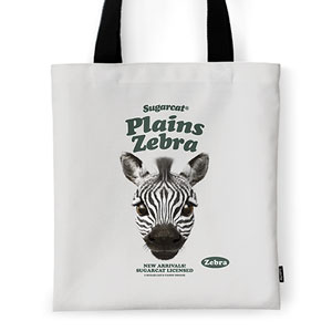 Zebra the Plains Zebra TypeFace Tote Bag