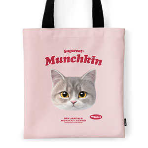 Winter the Munchkin TypeFace Tote Bag