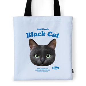 Zoro the Black Cat TypeFace Tote Bag