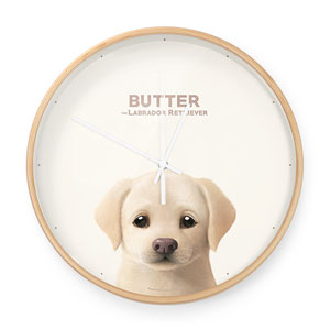 Butter the Labrador Retriever Birch Wall Clock