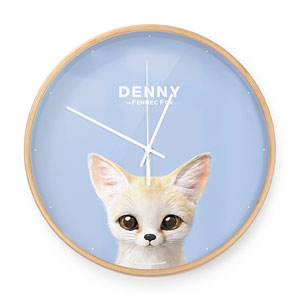 Denny the Fennec fox Birch Wall Clock