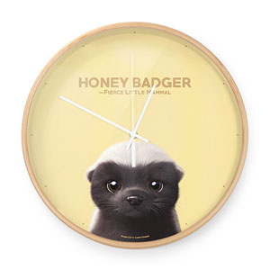 Honey Badger Birch Wall Clock