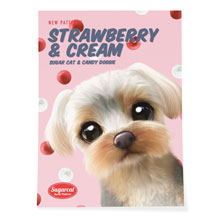 Sarang the Yorkshire Terrier’s Strawberry &amp; Cream New Patterns Art Poster